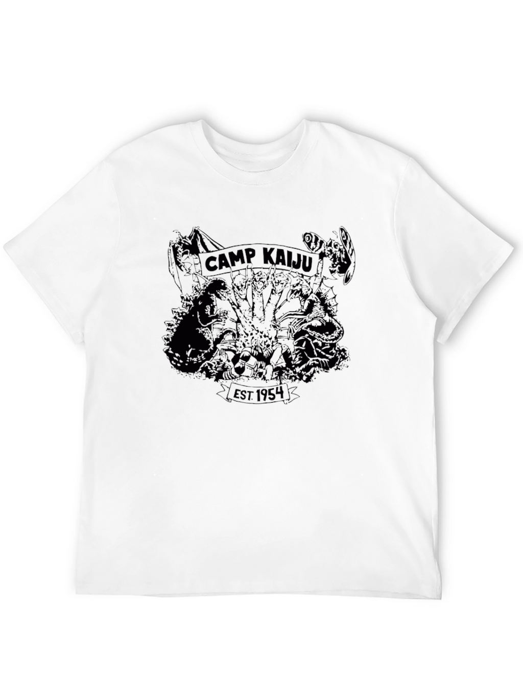 Camp Kaiju EST 1954 Black T-Shirt