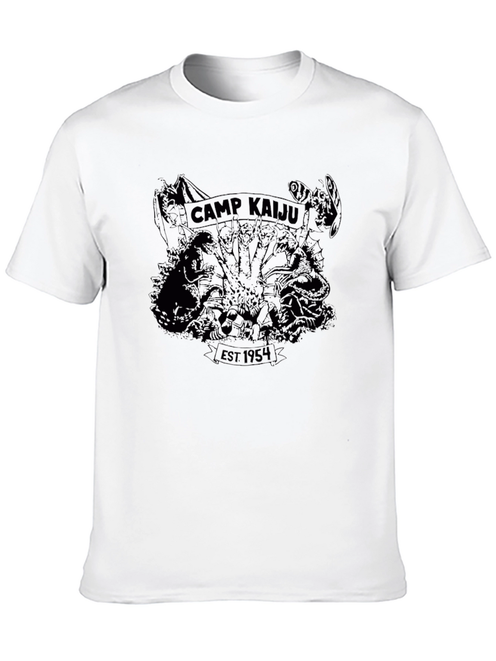 Camp Kaiju EST 1954 Black T-Shirt
