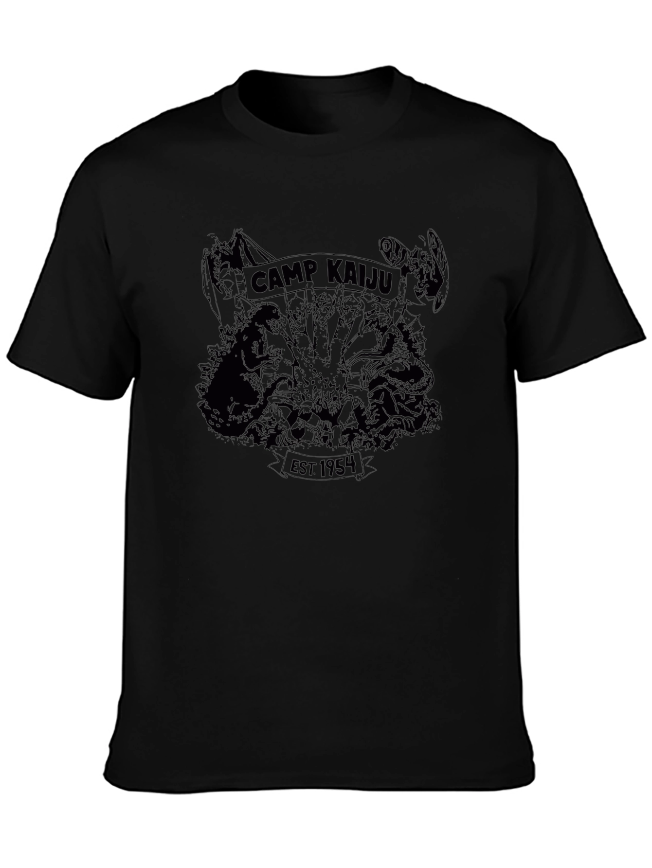 Camp Kaiju EST 1954 Black T-Shirt