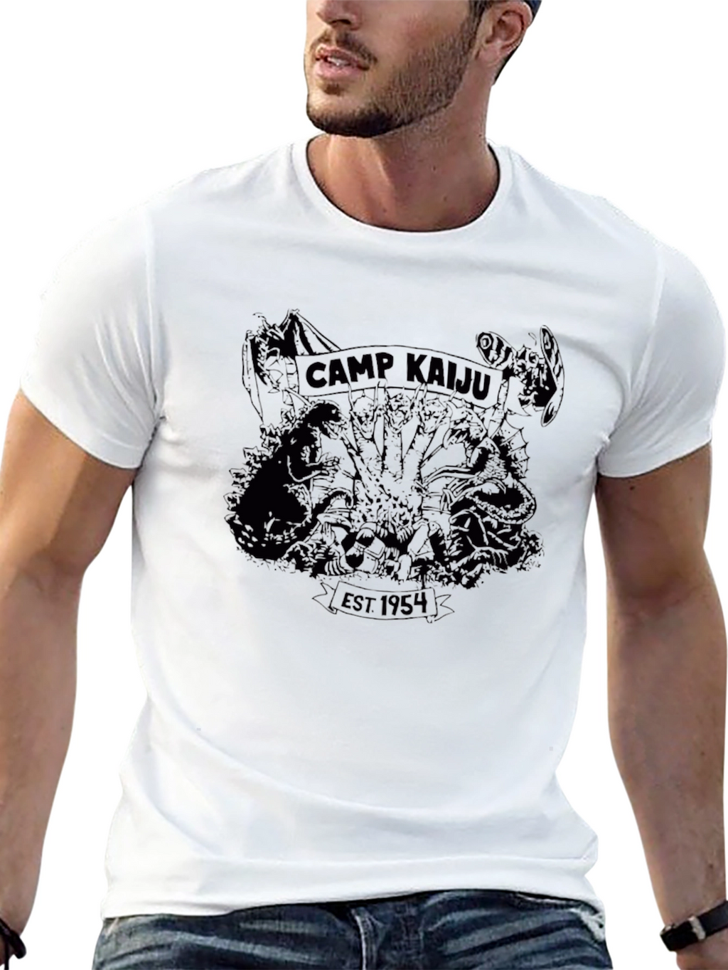 Camp Kaiju EST 1954 Black T-Shirt