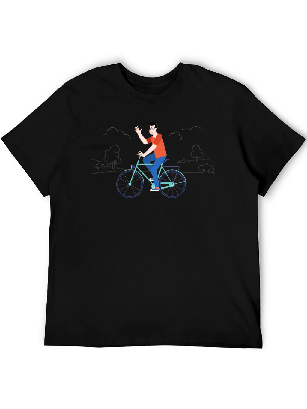 Cycling Graphic Black T-Shirt