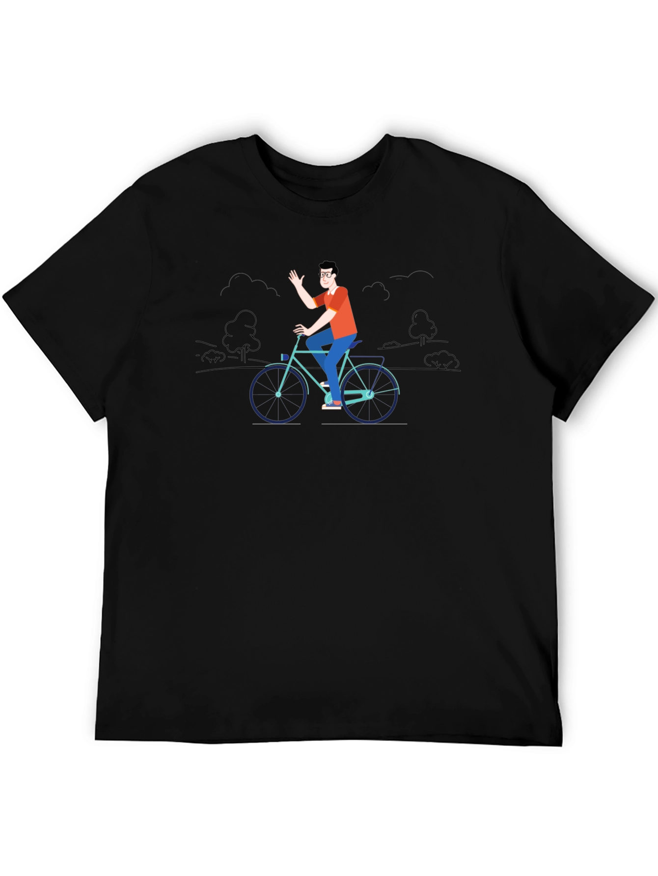 Cycling Graphic Black T-Shirt