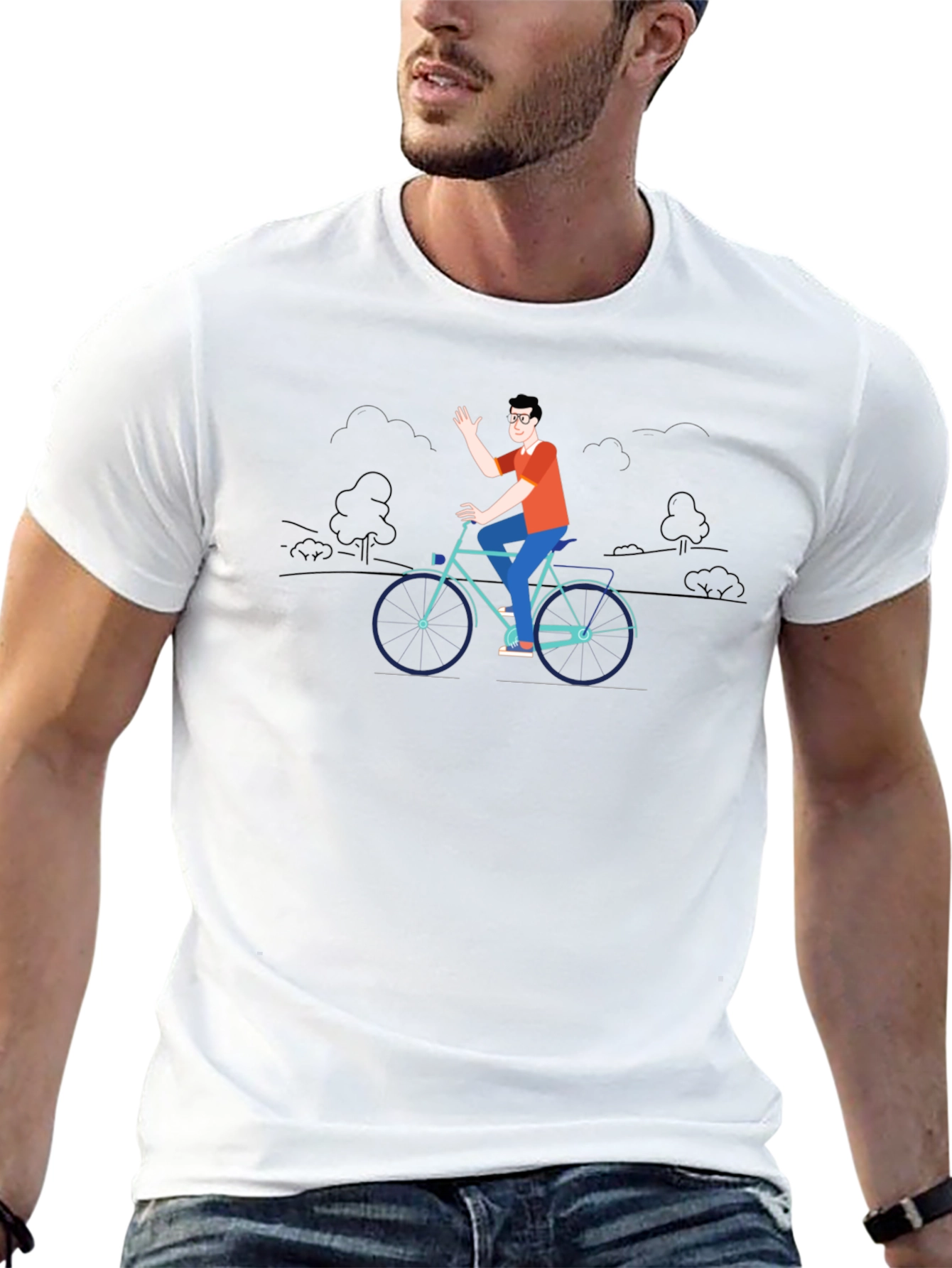 Cycling Graphic Black T-Shirt