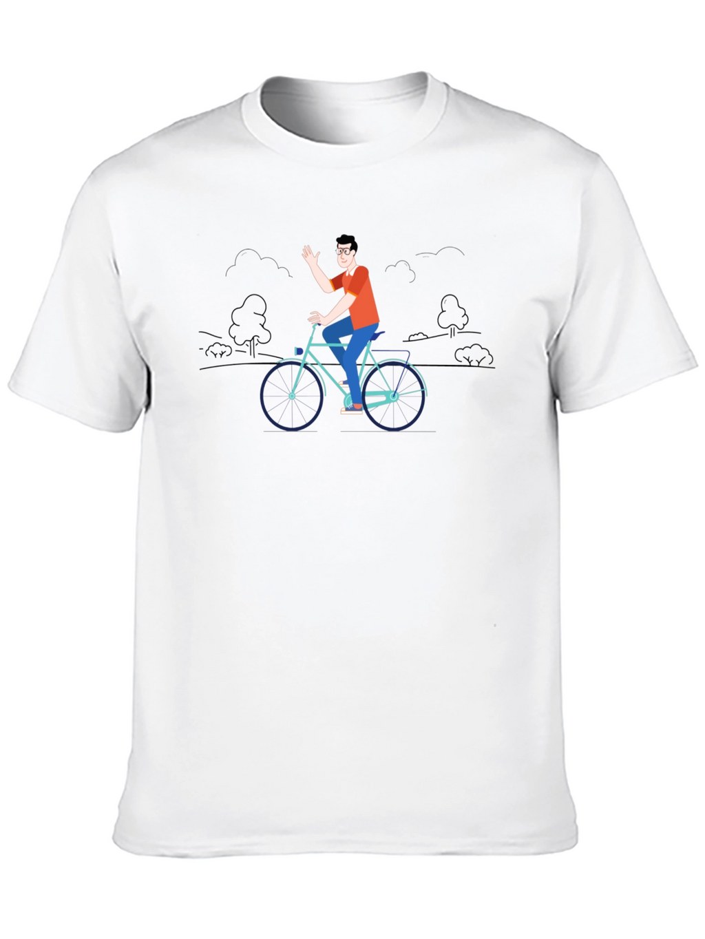 Cycling Graphic Black T-Shirt