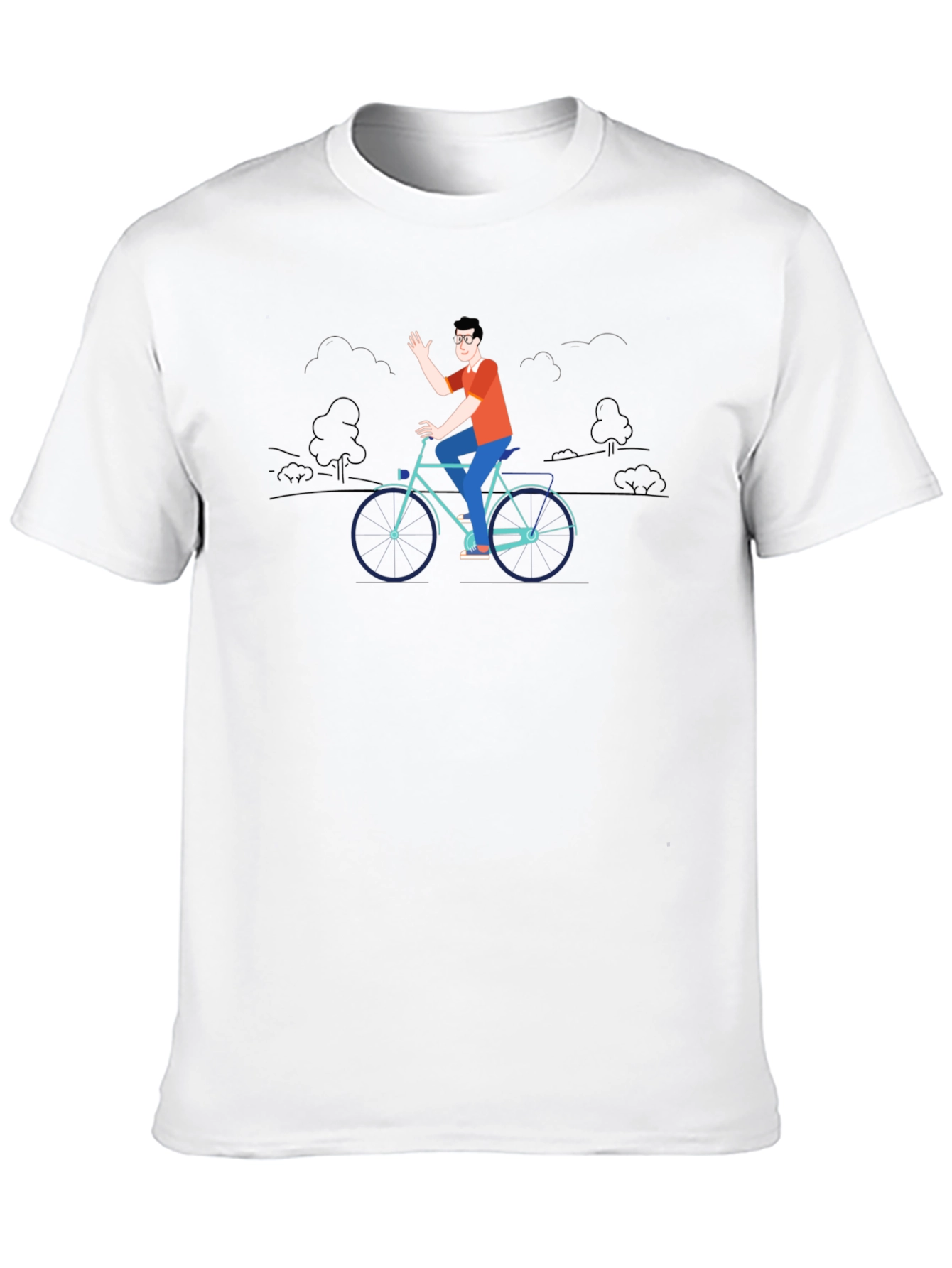Cycling Graphic Black T-Shirt