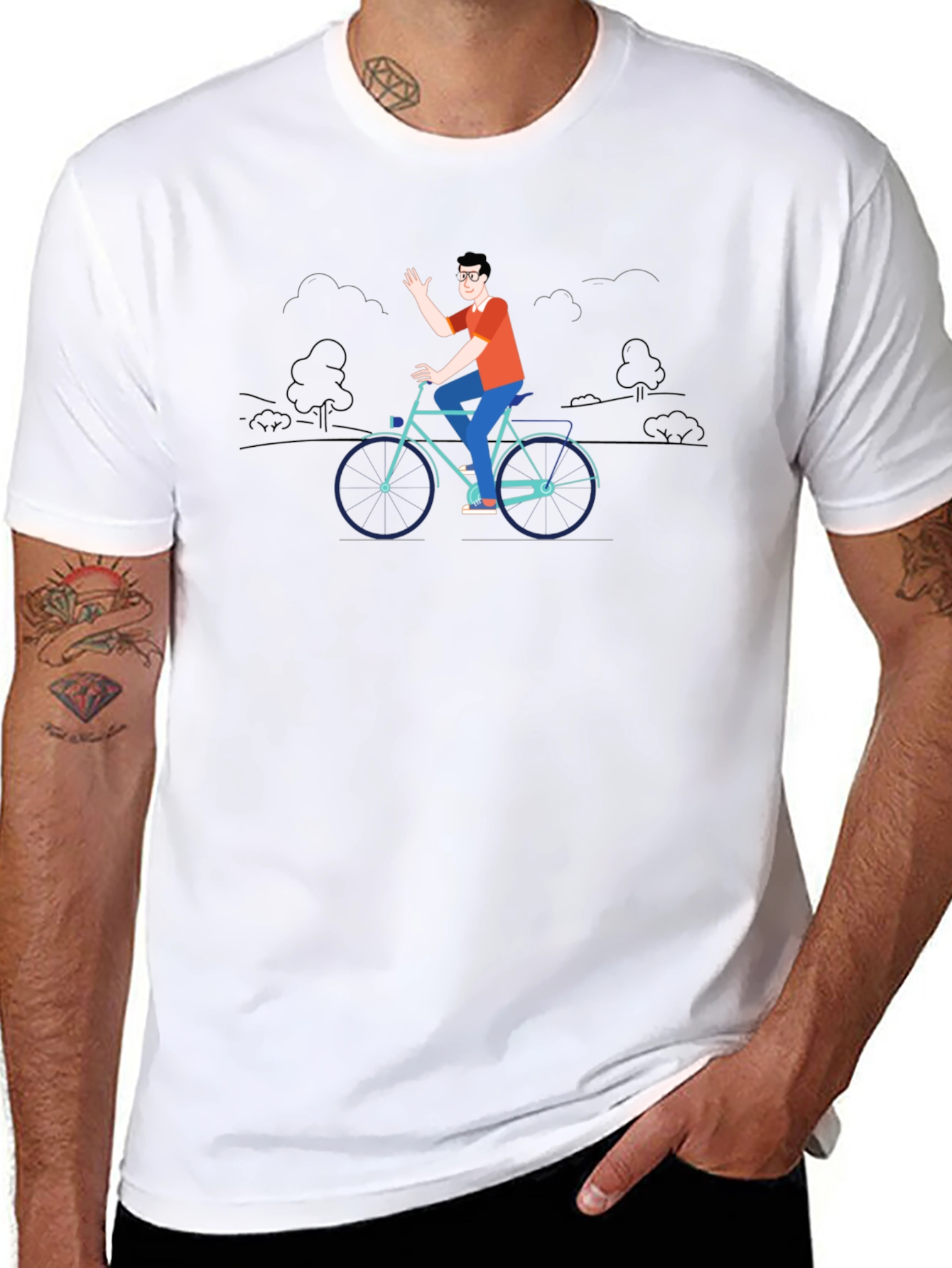 Cycling Graphic Black T-Shirt