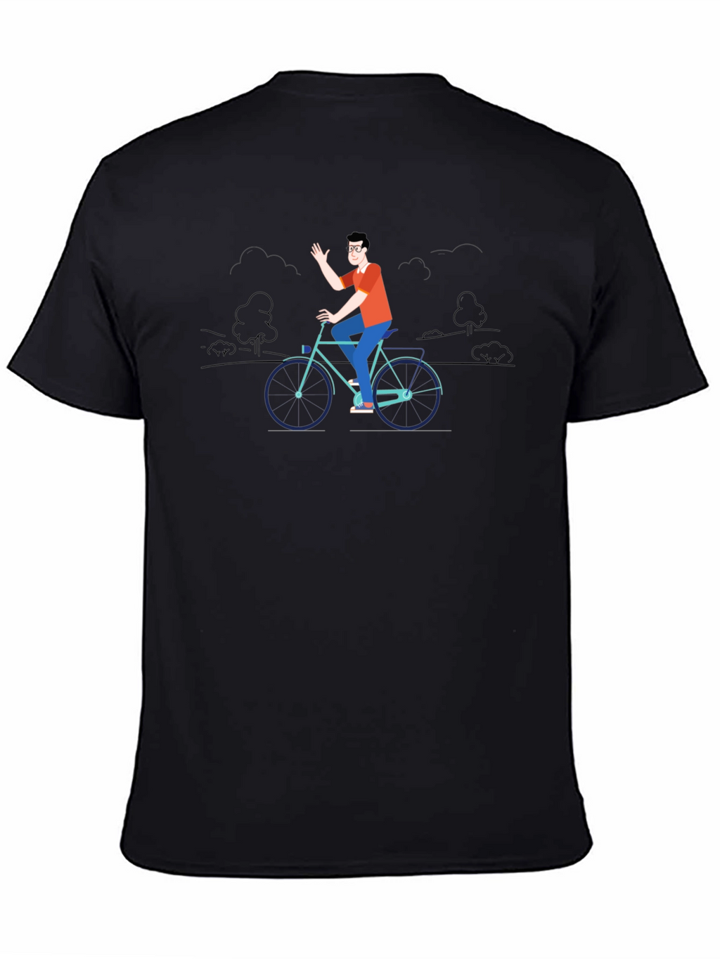 Cycling Graphic Black T-Shirt