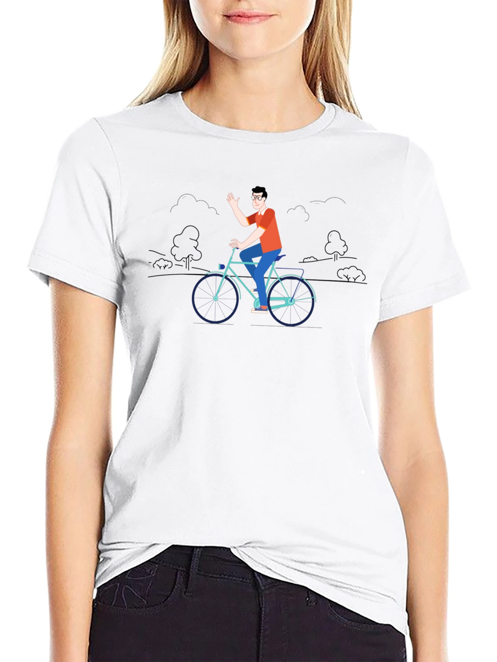 Cycling Graphic Black T-Shirt