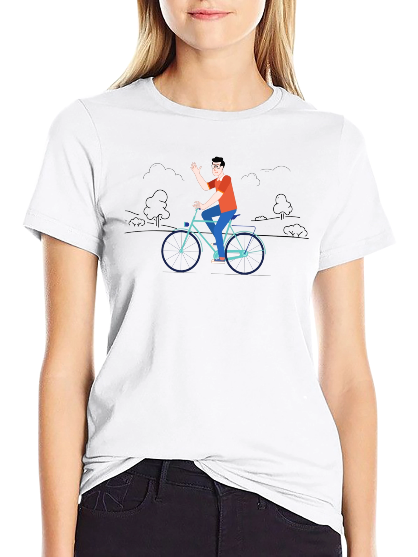 Cycling Graphic Black T-Shirt