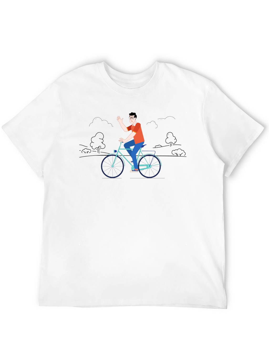 Cycling Graphic Black T-Shirt