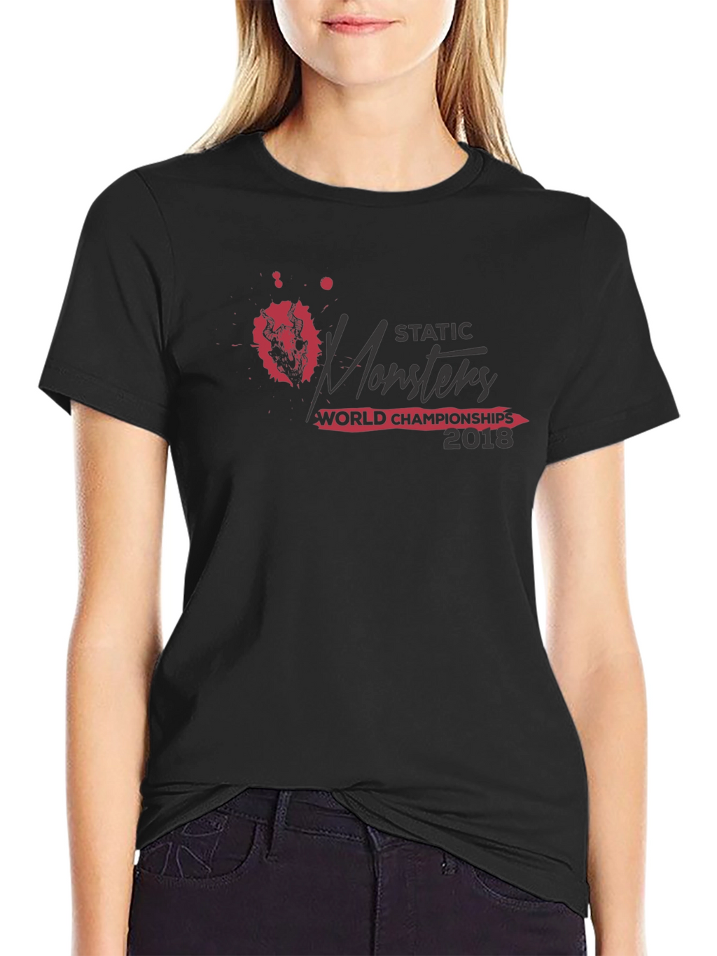 Static Monsters World Championships 2018 Black T-Shirt