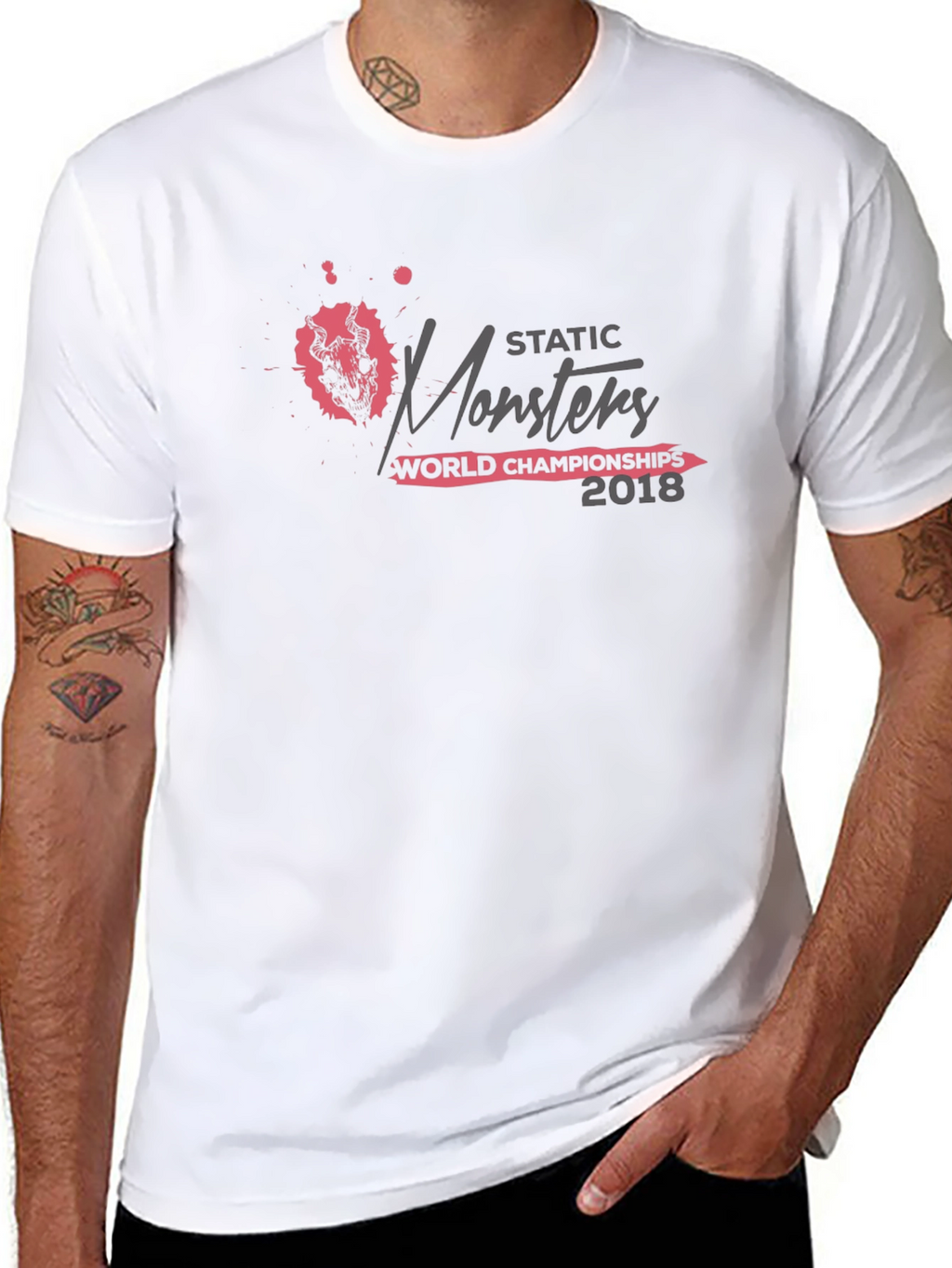 Static Monsters World Championships 2018 Black T-Shirt