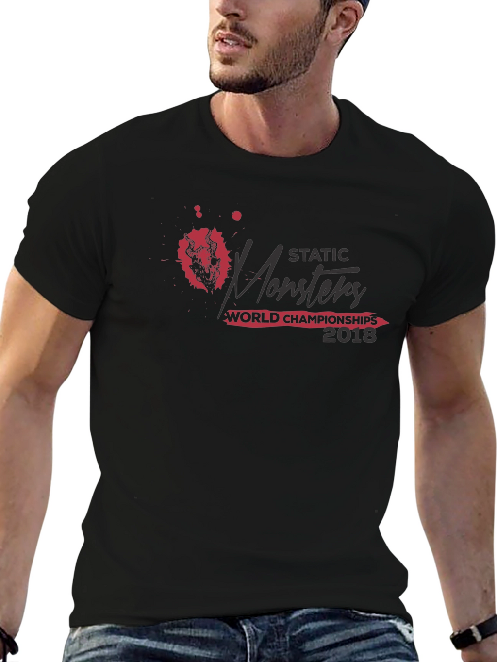 Static Monsters World Championships 2018 Black T-Shirt