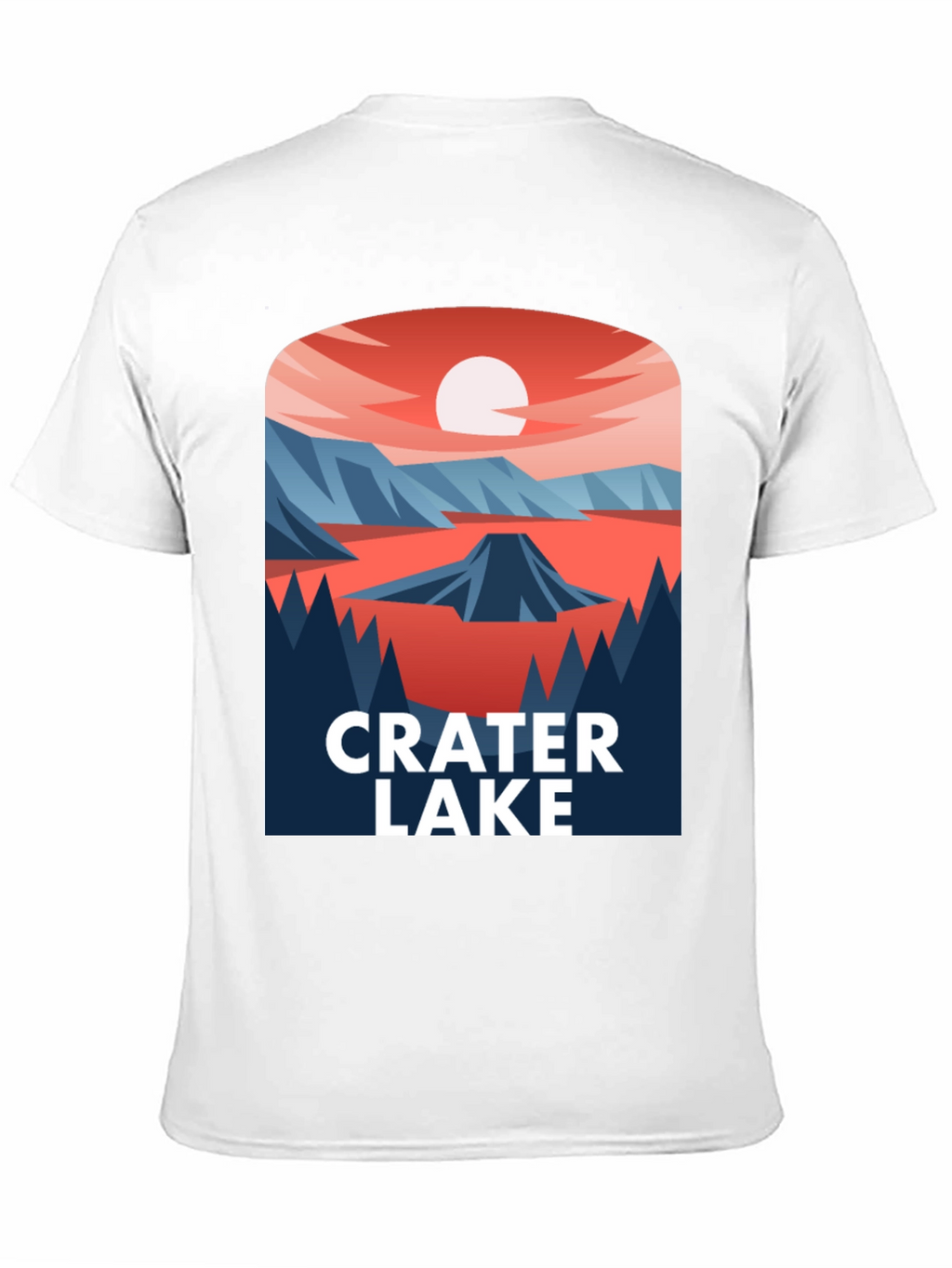 Crater Lake Graphic T-Shirt - Nature Inspired Design
