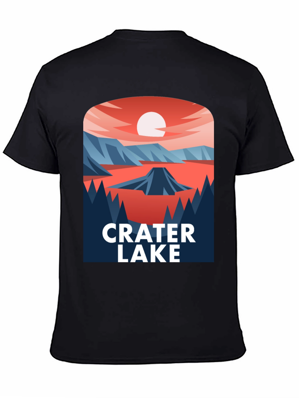 Crater Lake Graphic T-Shirt - Nature Inspired Design