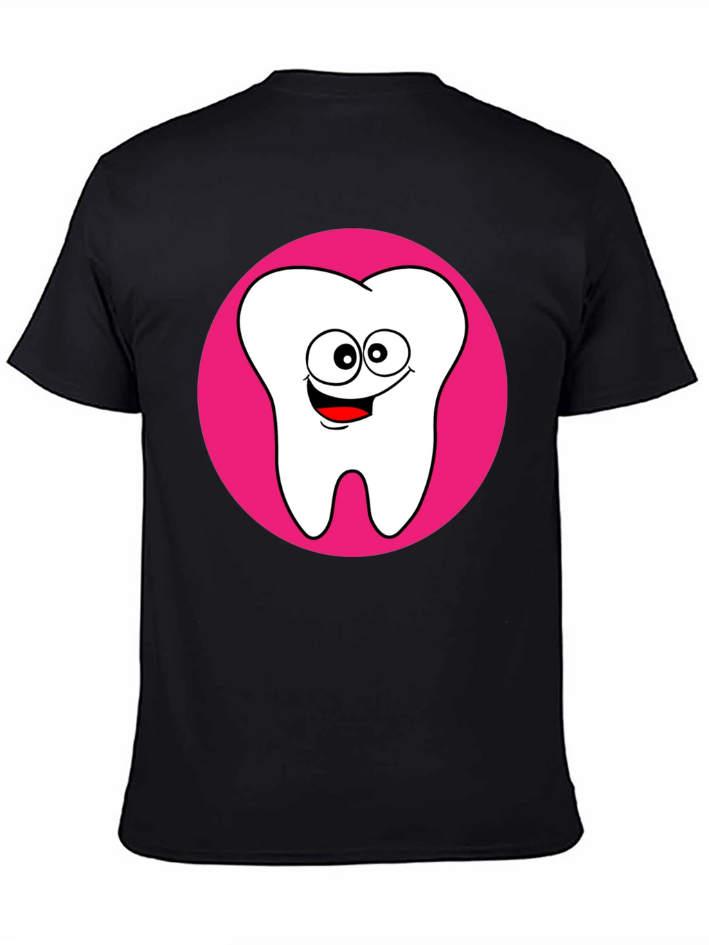 Funny Tooth Graphic Tee - Black Cotton T-Shirt