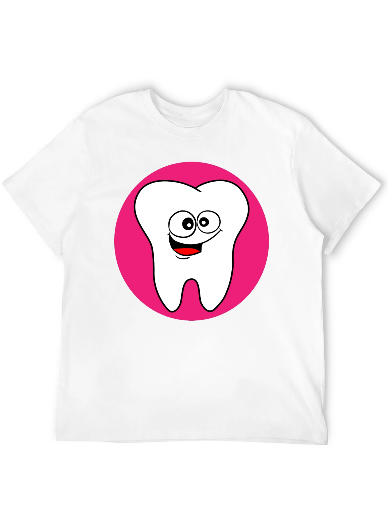 Funny Tooth Graphic Tee - Black Cotton T-Shirt