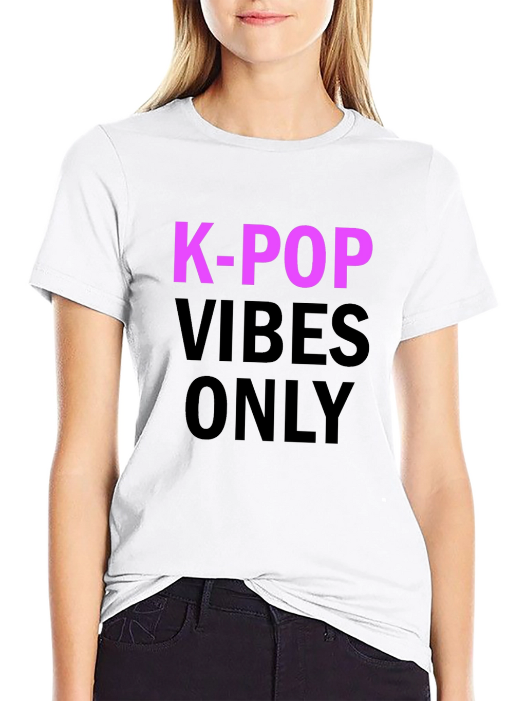 K-Pop Vibes Only T-Shirt - Black