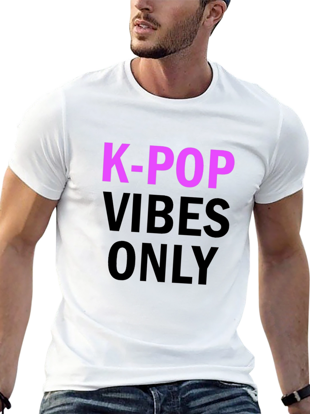 K-Pop Vibes Only T-Shirt - Black