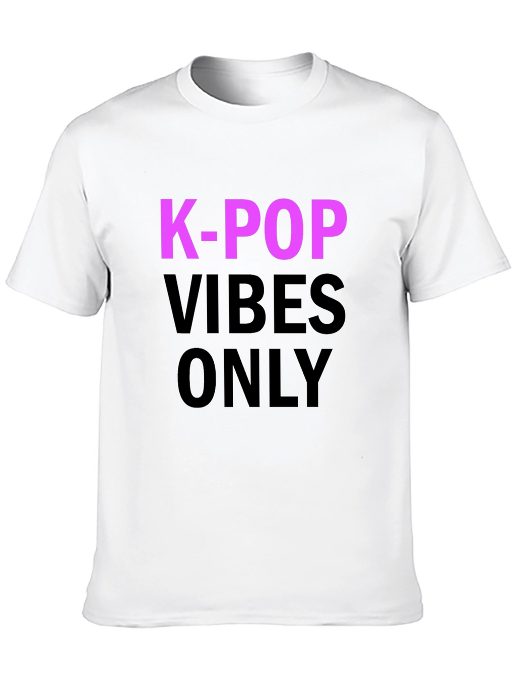 K-Pop Vibes Only T-Shirt - Black