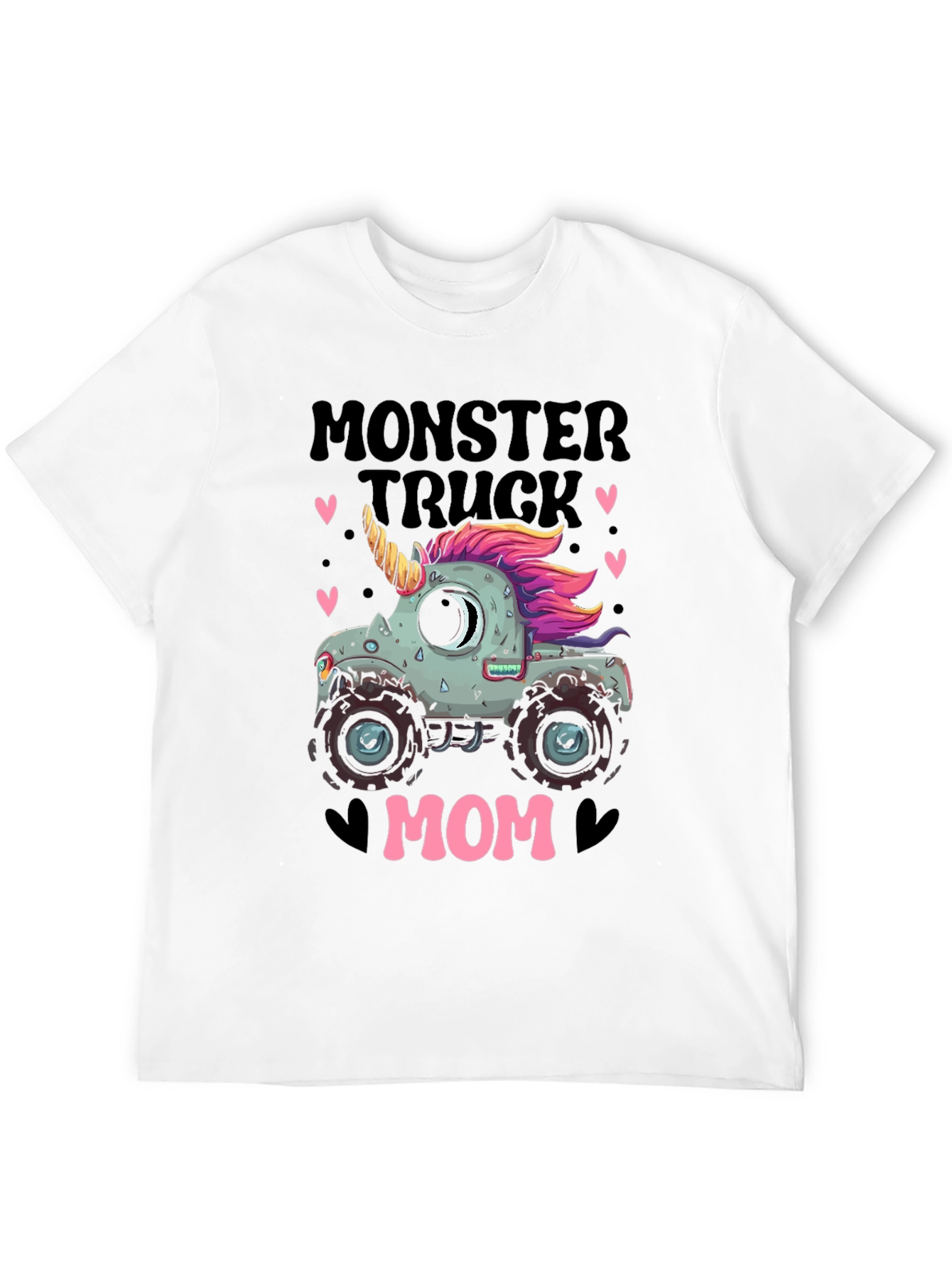 Monster Truck Mom T-Shirt - Unicorn Design