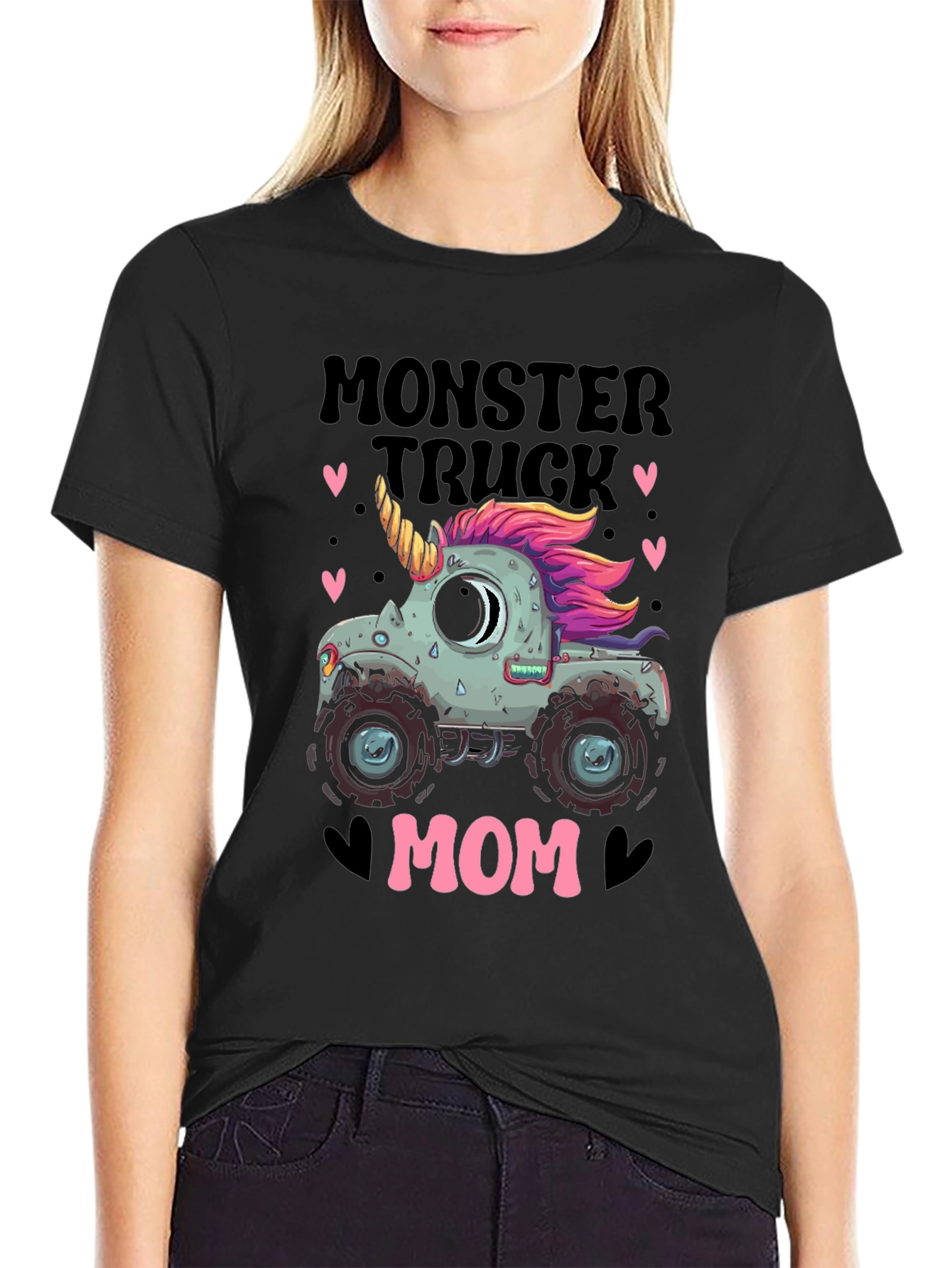 Monster Truck Mom T-Shirt - Unicorn Design