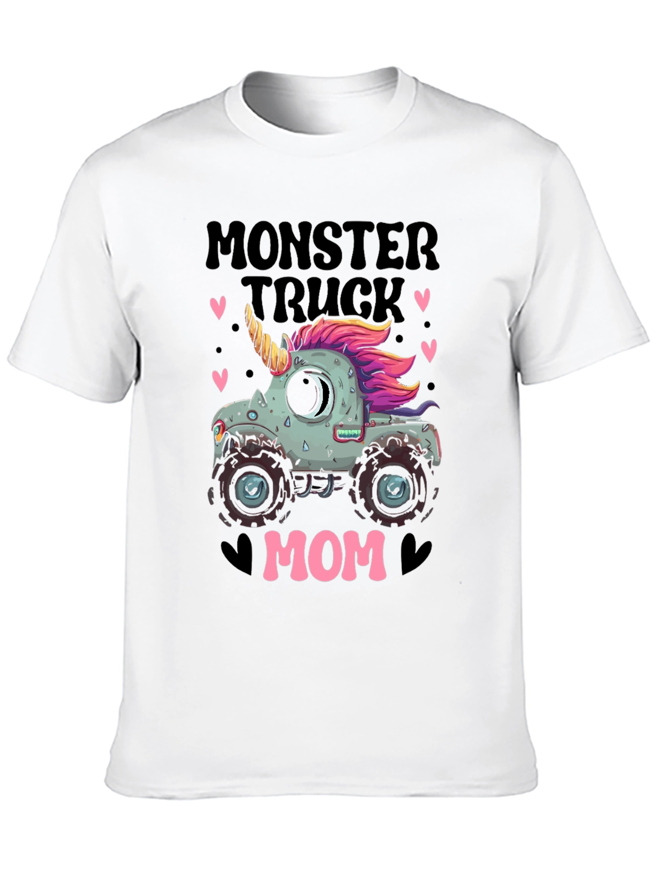 Monster Truck Mom T-Shirt - Unicorn Design