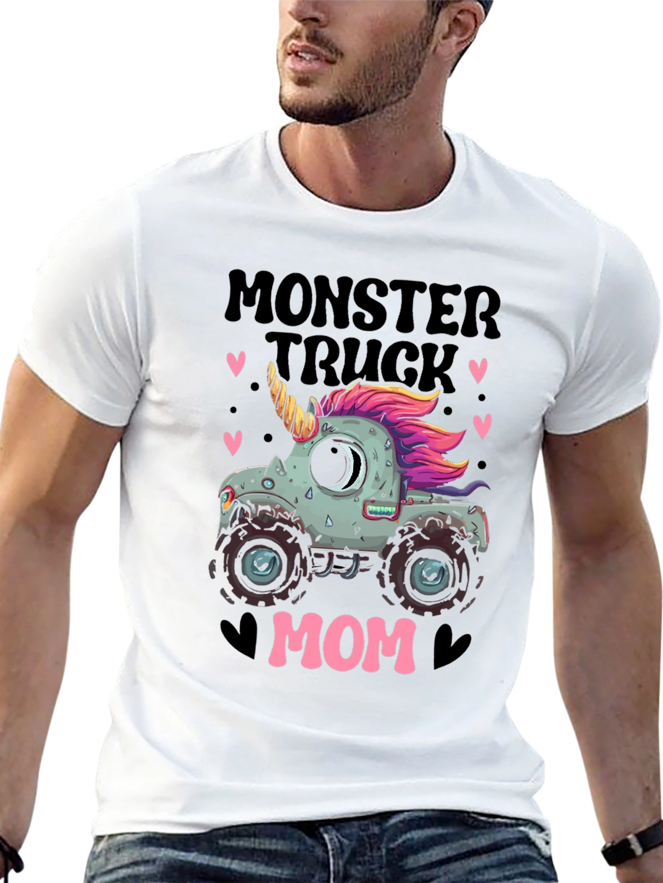 Monster Truck Mom T-Shirt - Unicorn Design