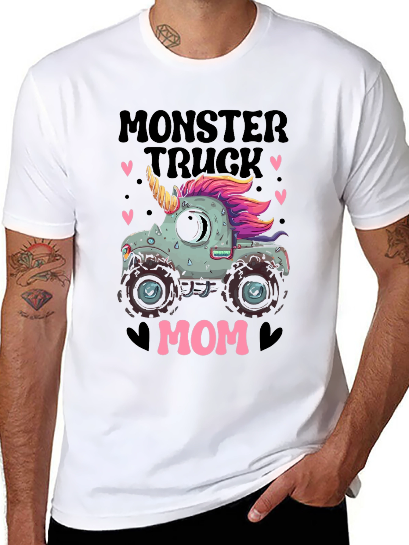 Monster Truck Mom T-Shirt - Unicorn Design