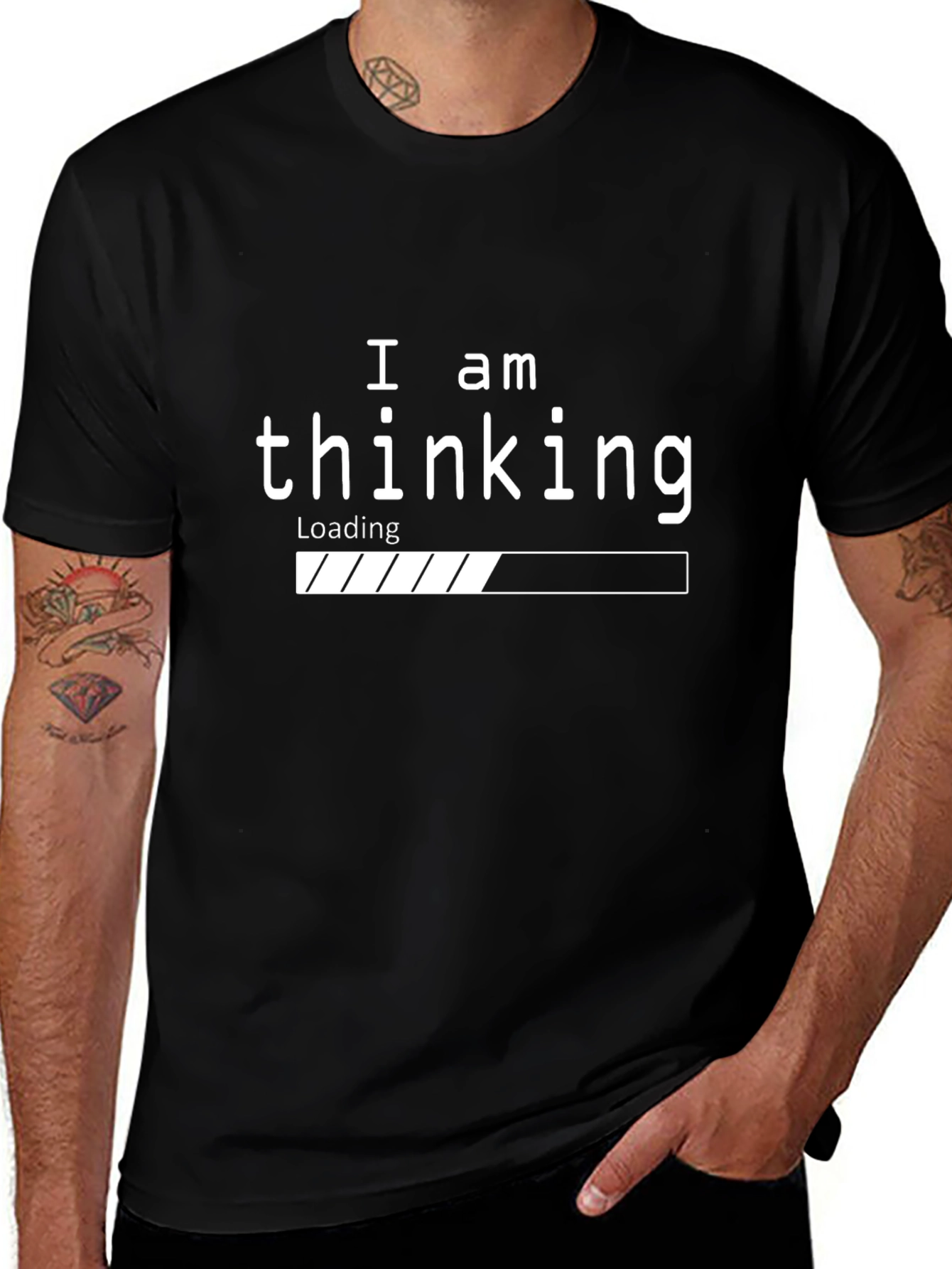 Thinking Loading Bar Graphic T-Shirt