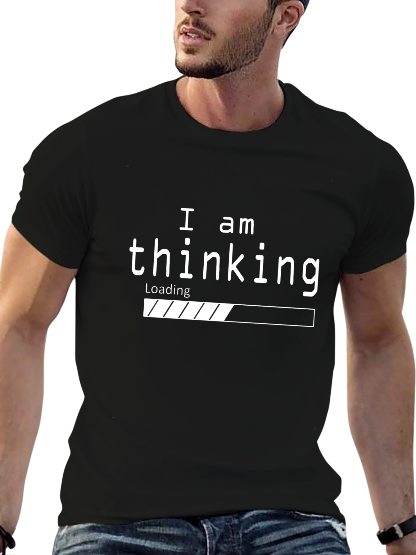 Thinking Loading Bar Graphic T-Shirt