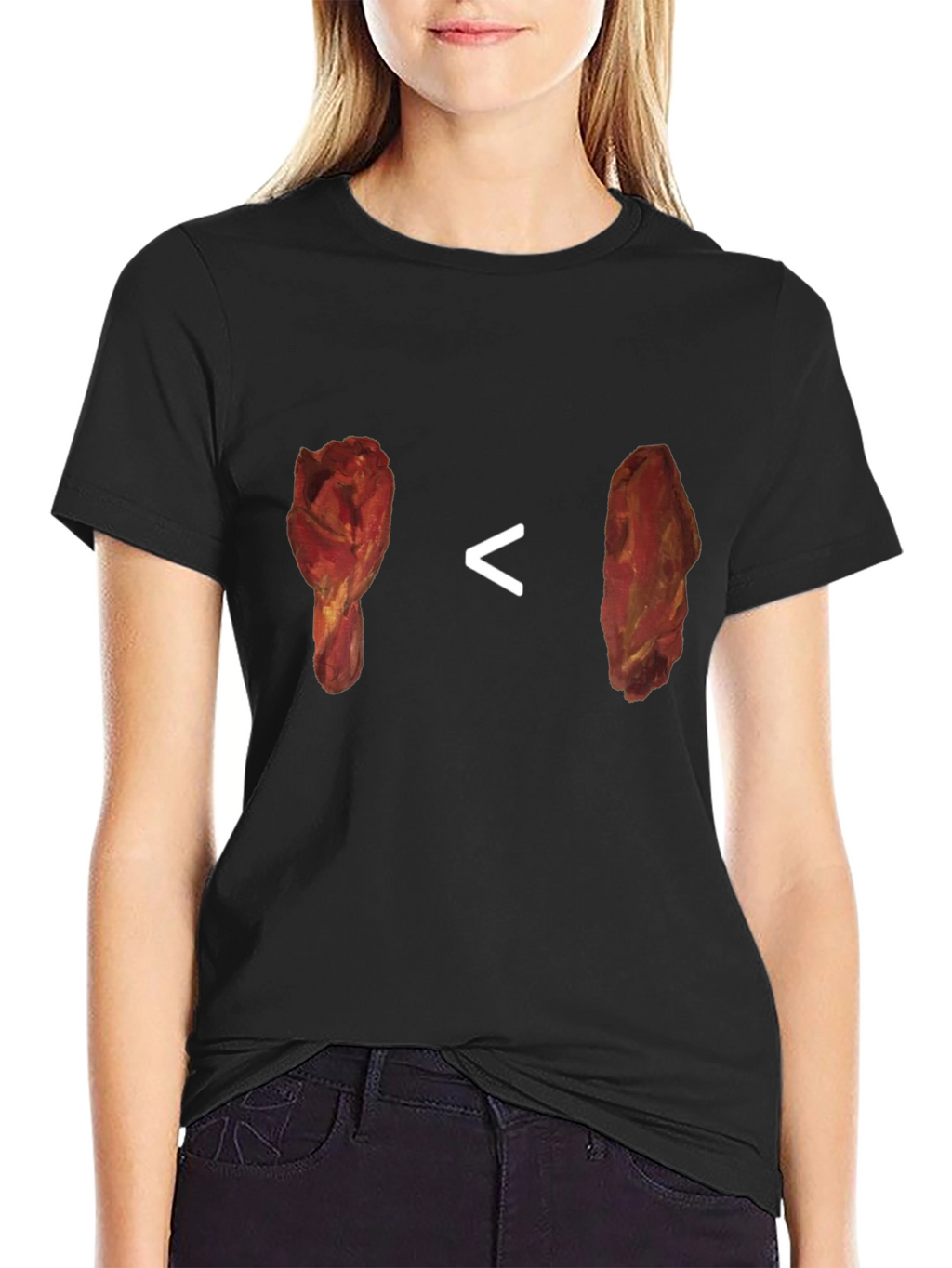 Chicken Leg vs Steak T-Shirt
