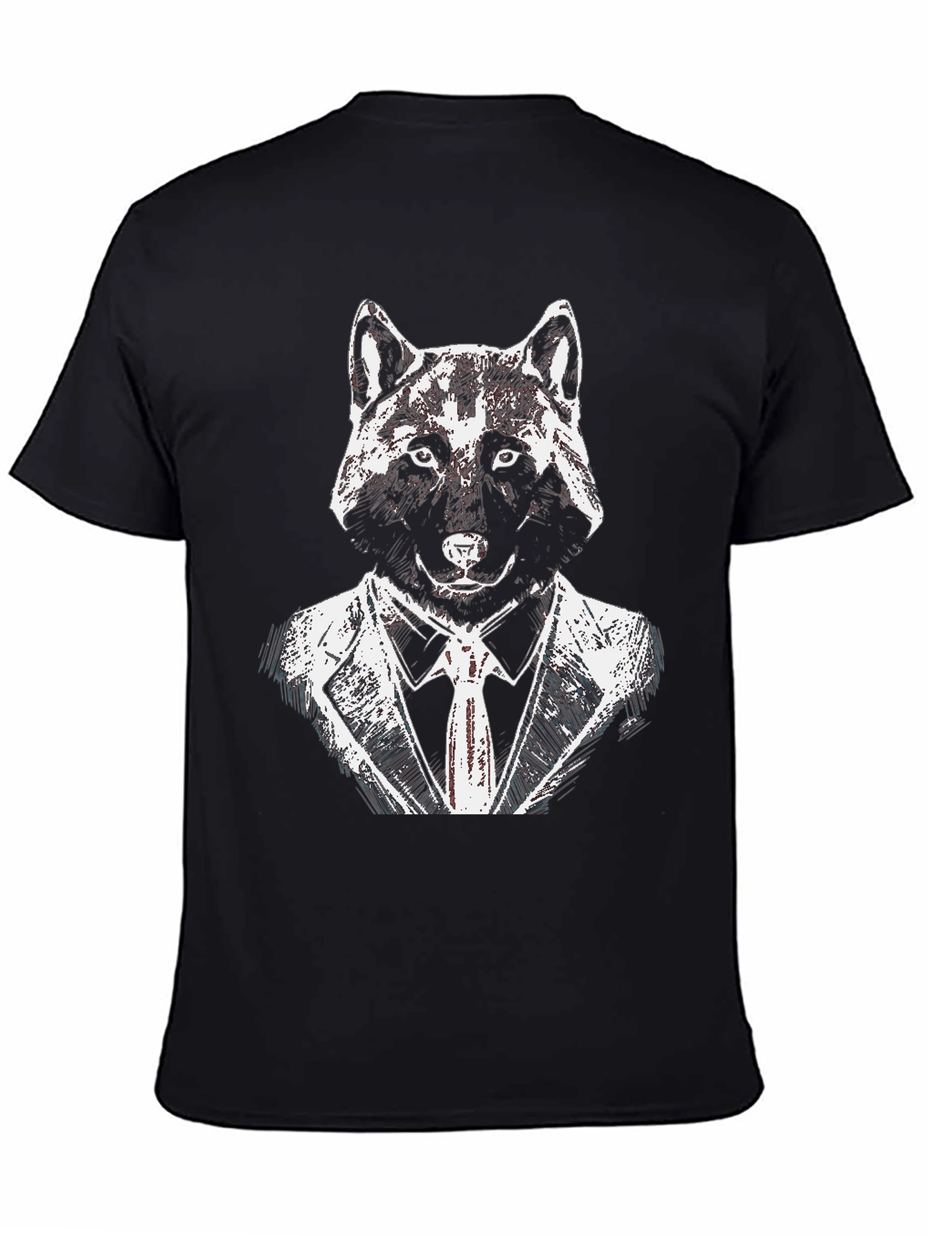 Wolf in Suit Graphic Tee - Cool & Stylish