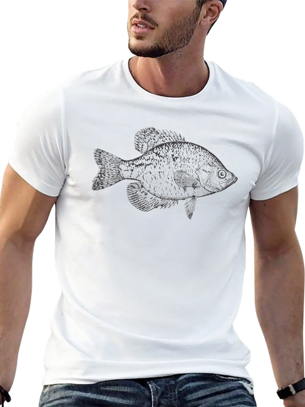 Black Fish Graphic Tee - Stylish Mens T-Shirt