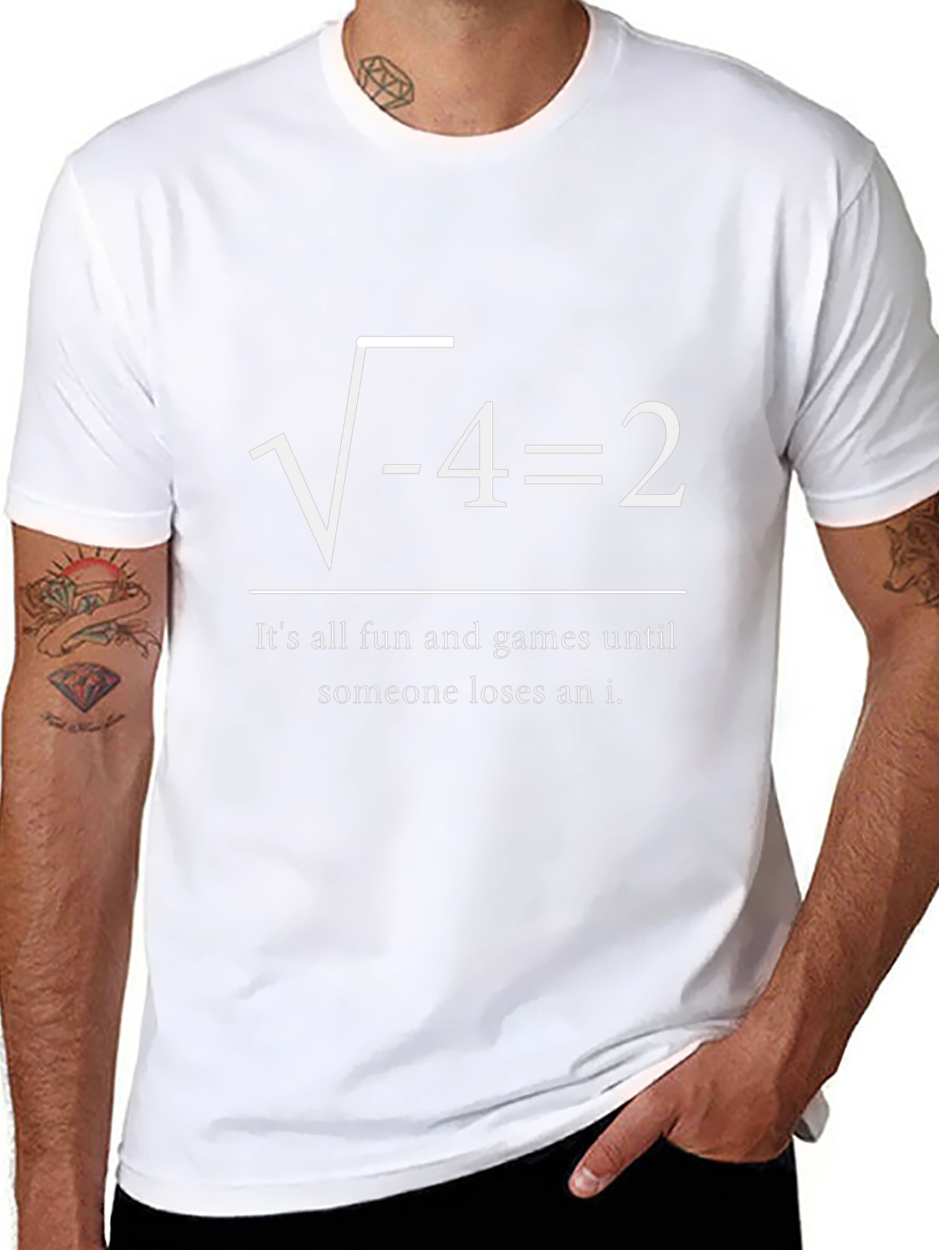 Funny Math T-Shirt - Square Root of Negative Four