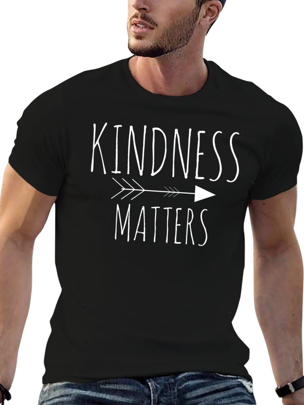 Kindness Matters Graphic T-Shirt - Trendy Arrow Design