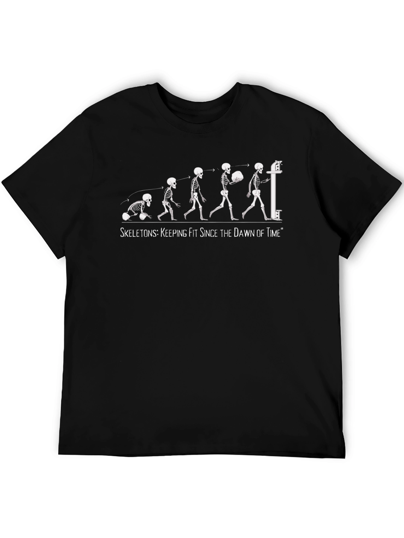 Skeleton Evolution Fitness T-Shirt - Dawn of Time
