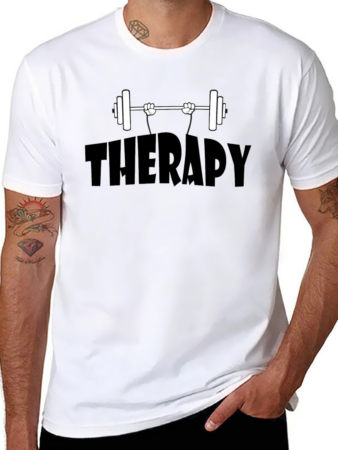 Therapy Weight Lifting T-Shirt - Black