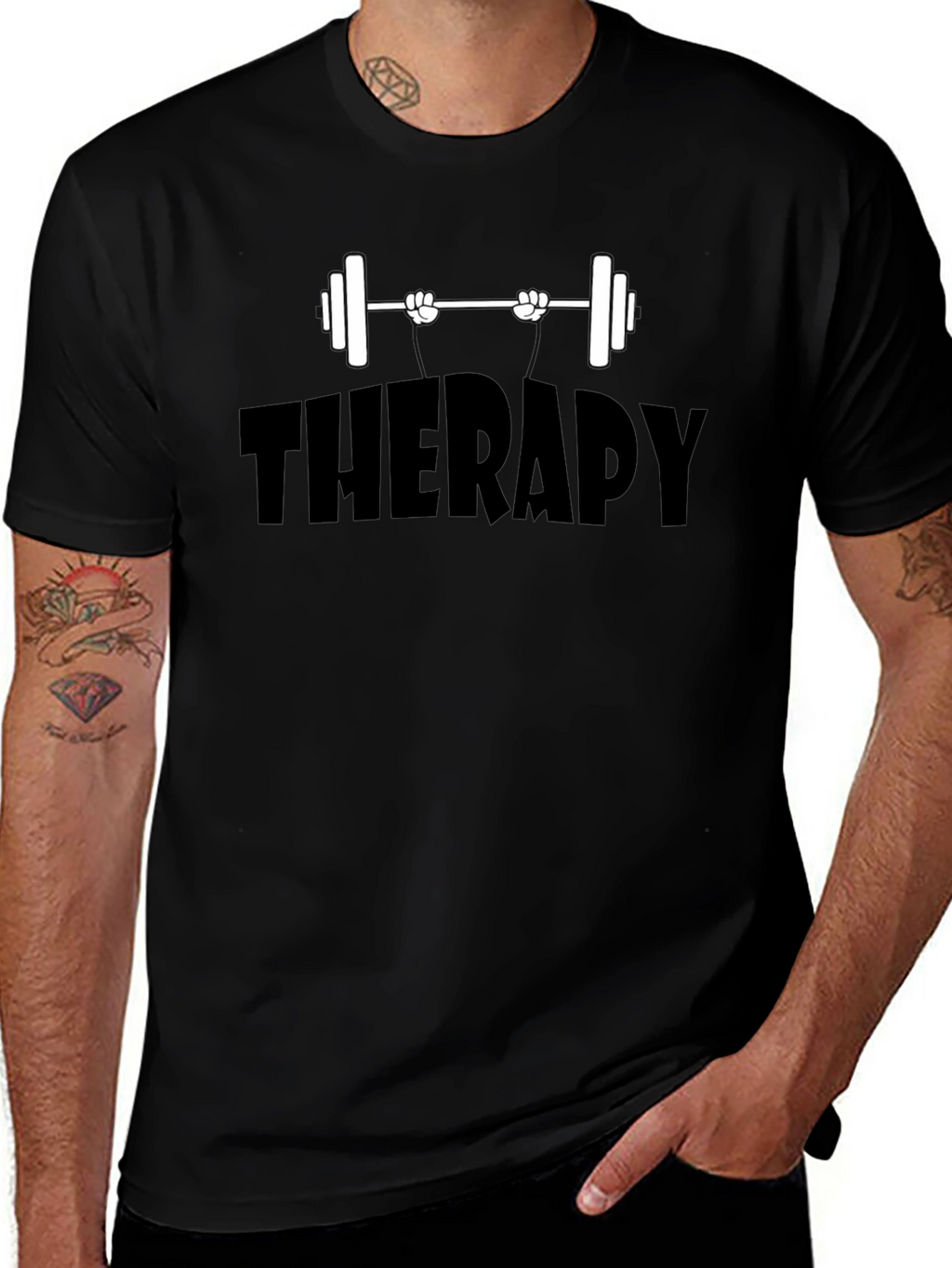 Therapy Weight Lifting T-Shirt - Black