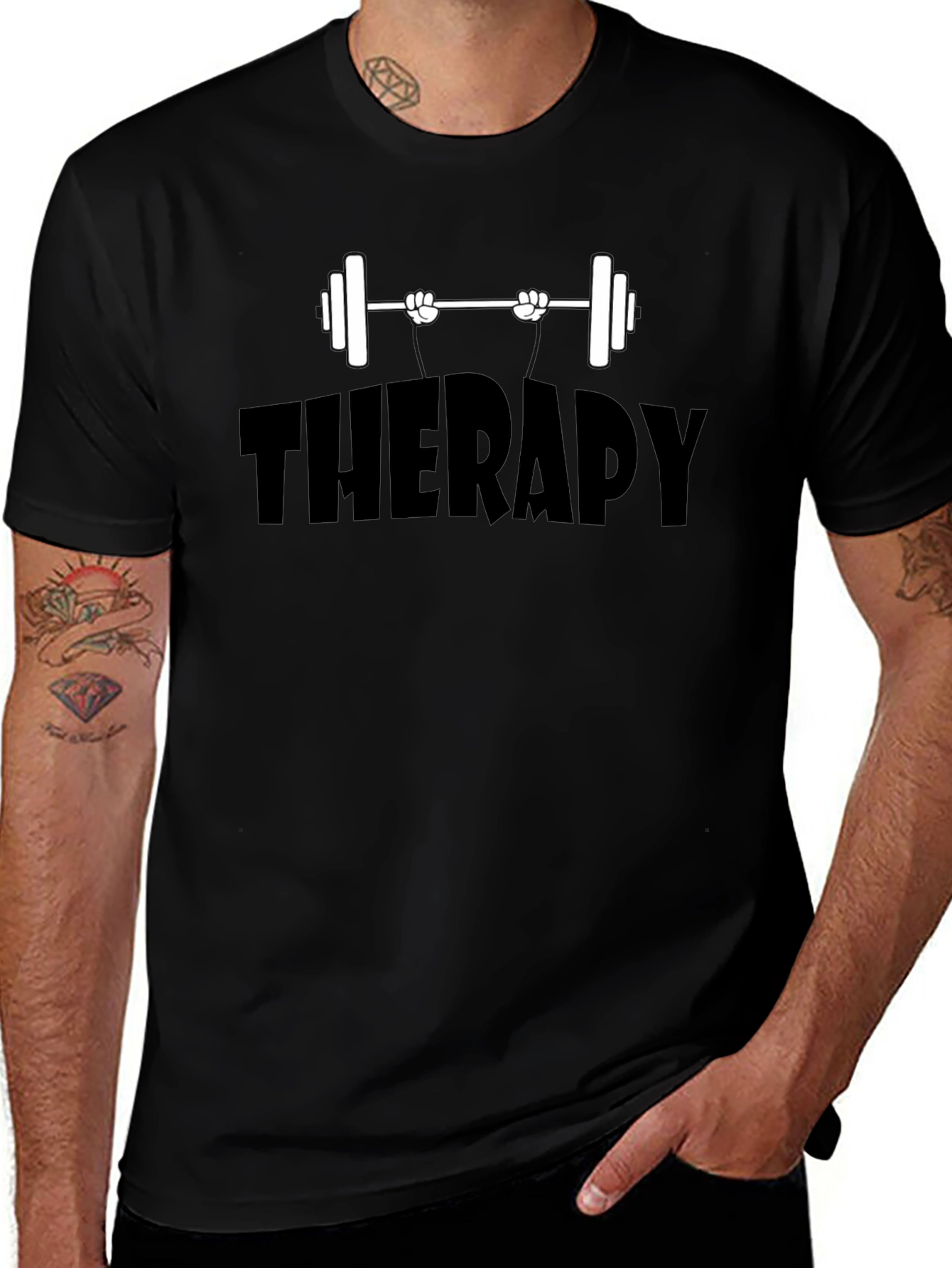 Therapy Weight Lifting T-Shirt - Black