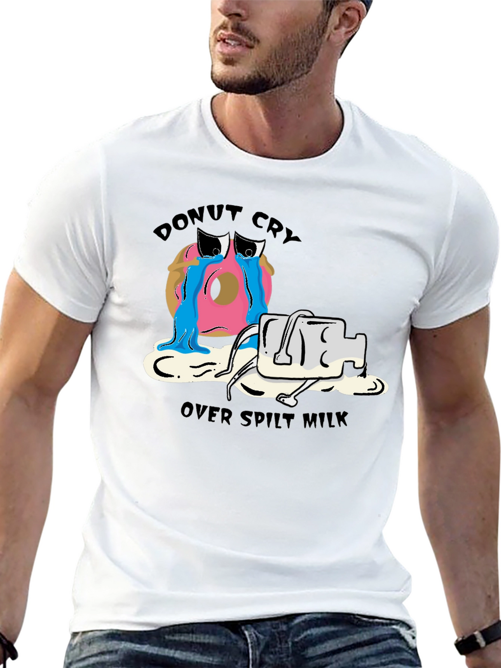 Donut Cry Over Spilt Milk Funny T-Shirt
