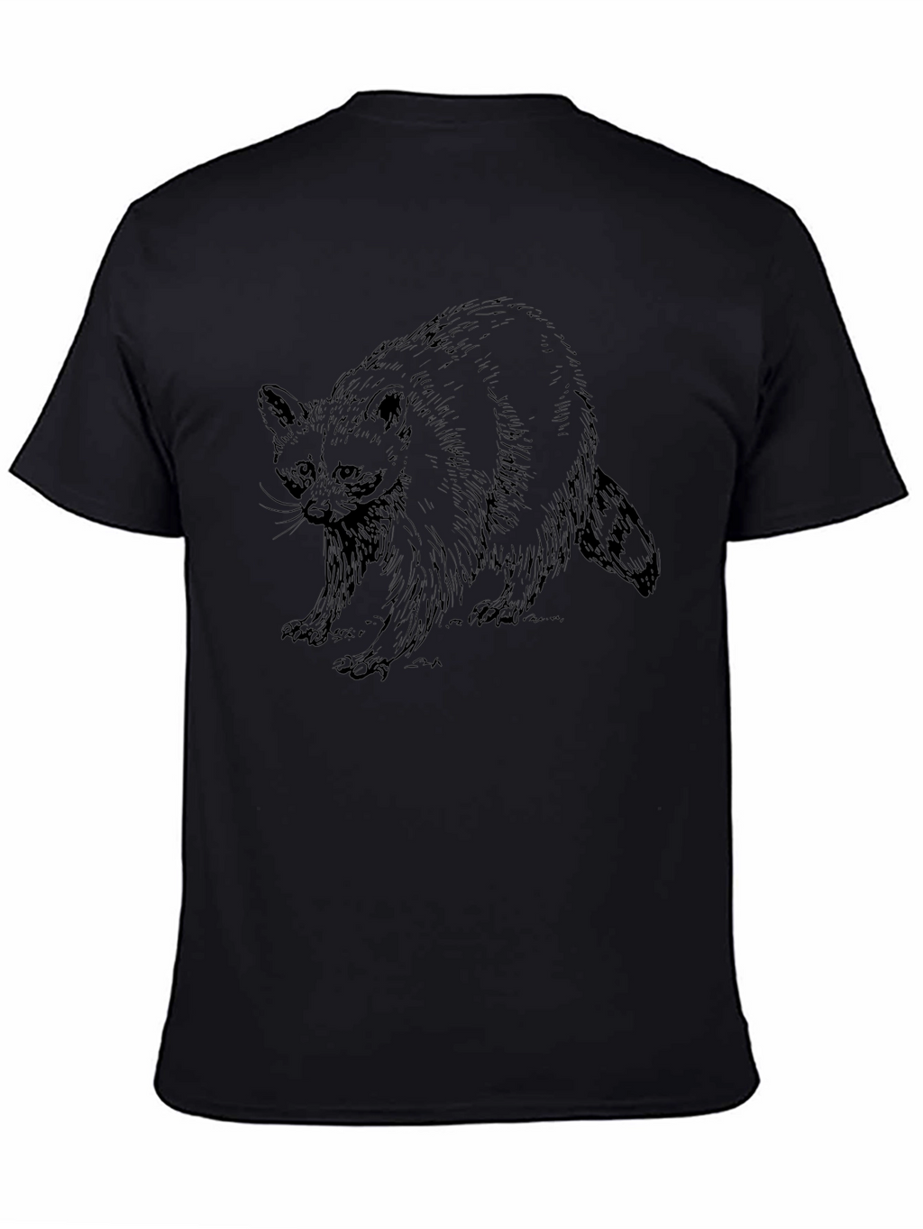 Raccoon Graphic Print T-Shirt - Stylish Comfort
