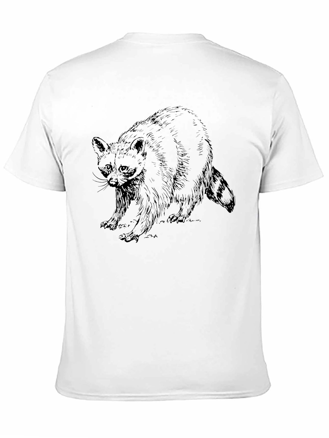 Raccoon Graphic Print T-Shirt - Stylish Comfort