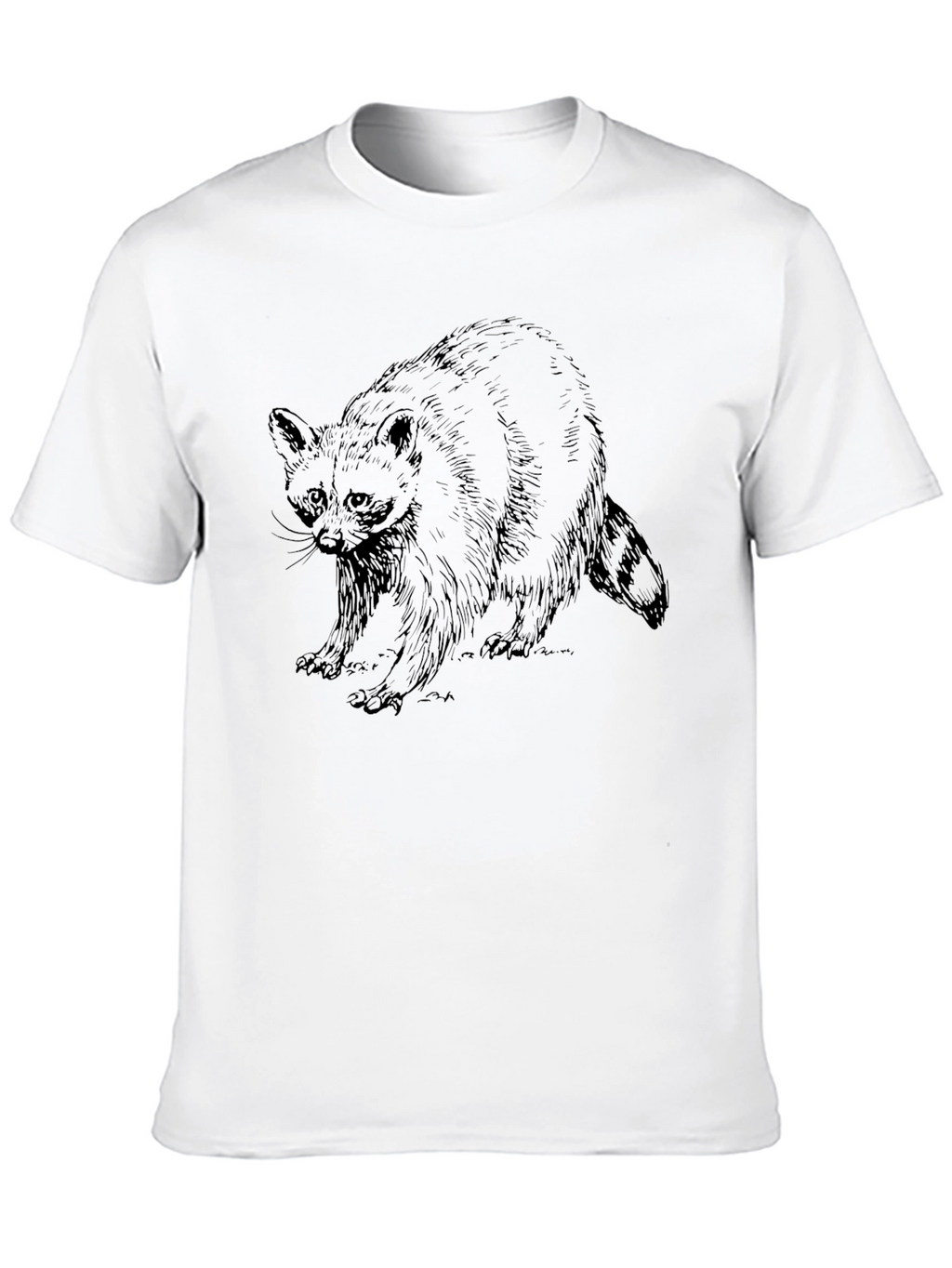 Raccoon Graphic Print T-Shirt - Stylish Comfort