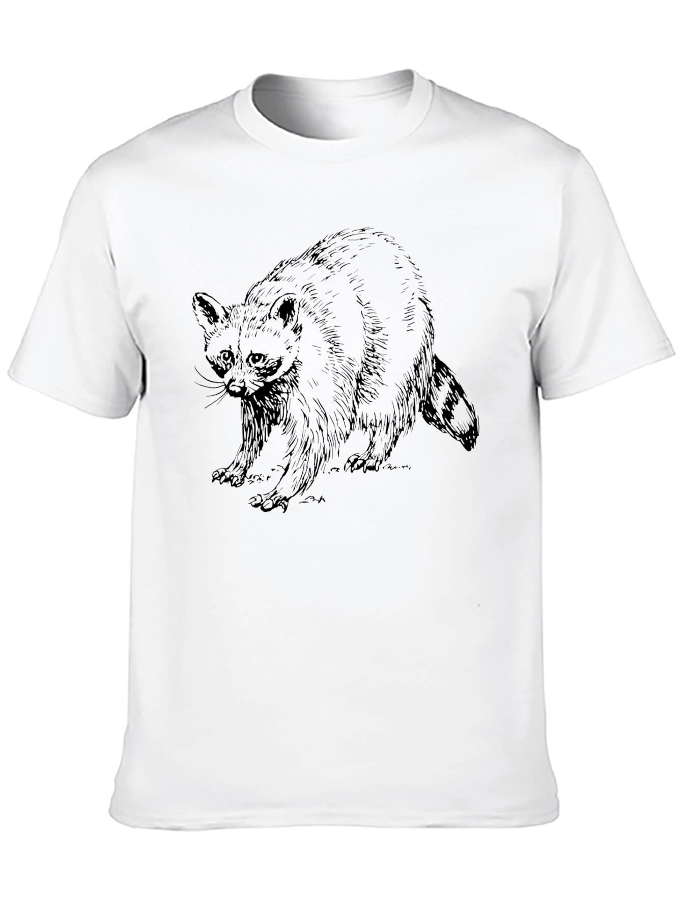 Raccoon Graphic Print T-Shirt - Stylish Comfort