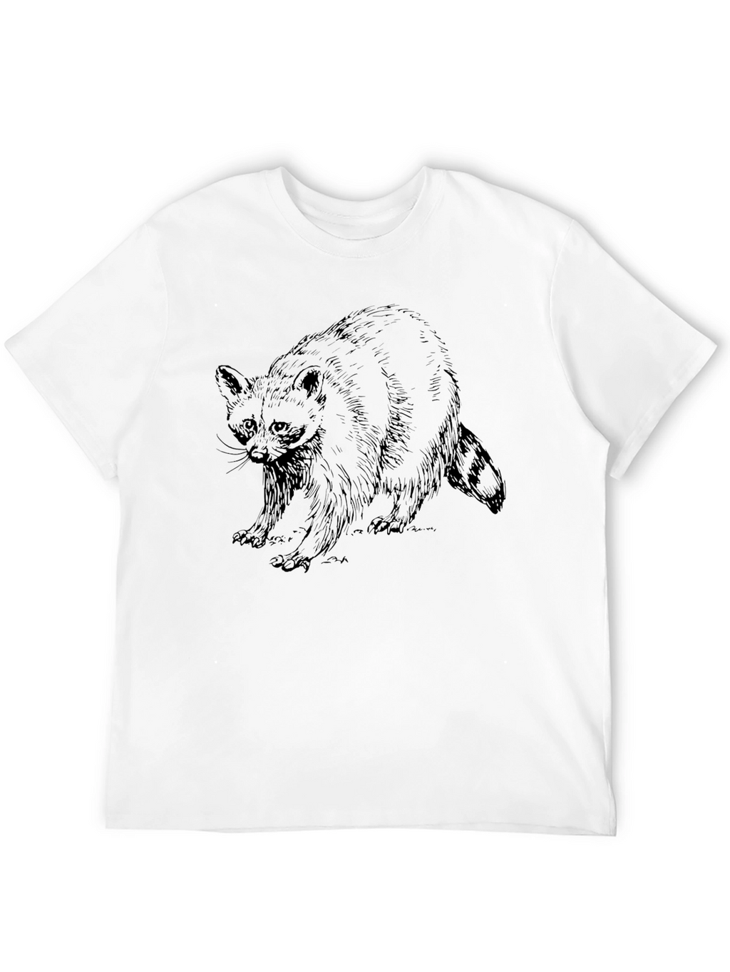Raccoon Graphic Print T-Shirt - Stylish Comfort
