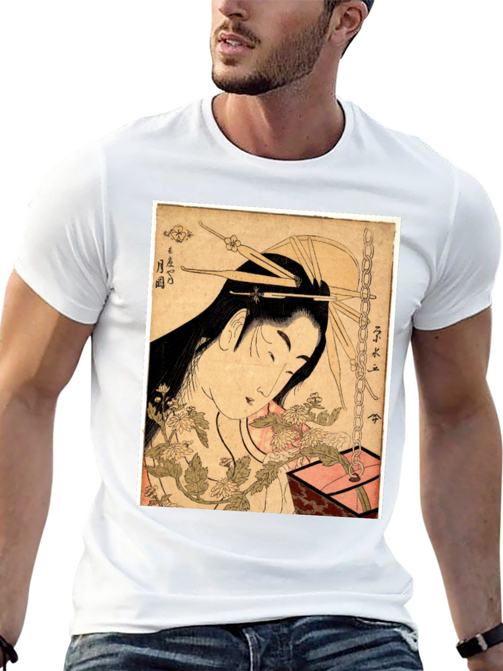 Ukiyo-e Art Black T-Shirt