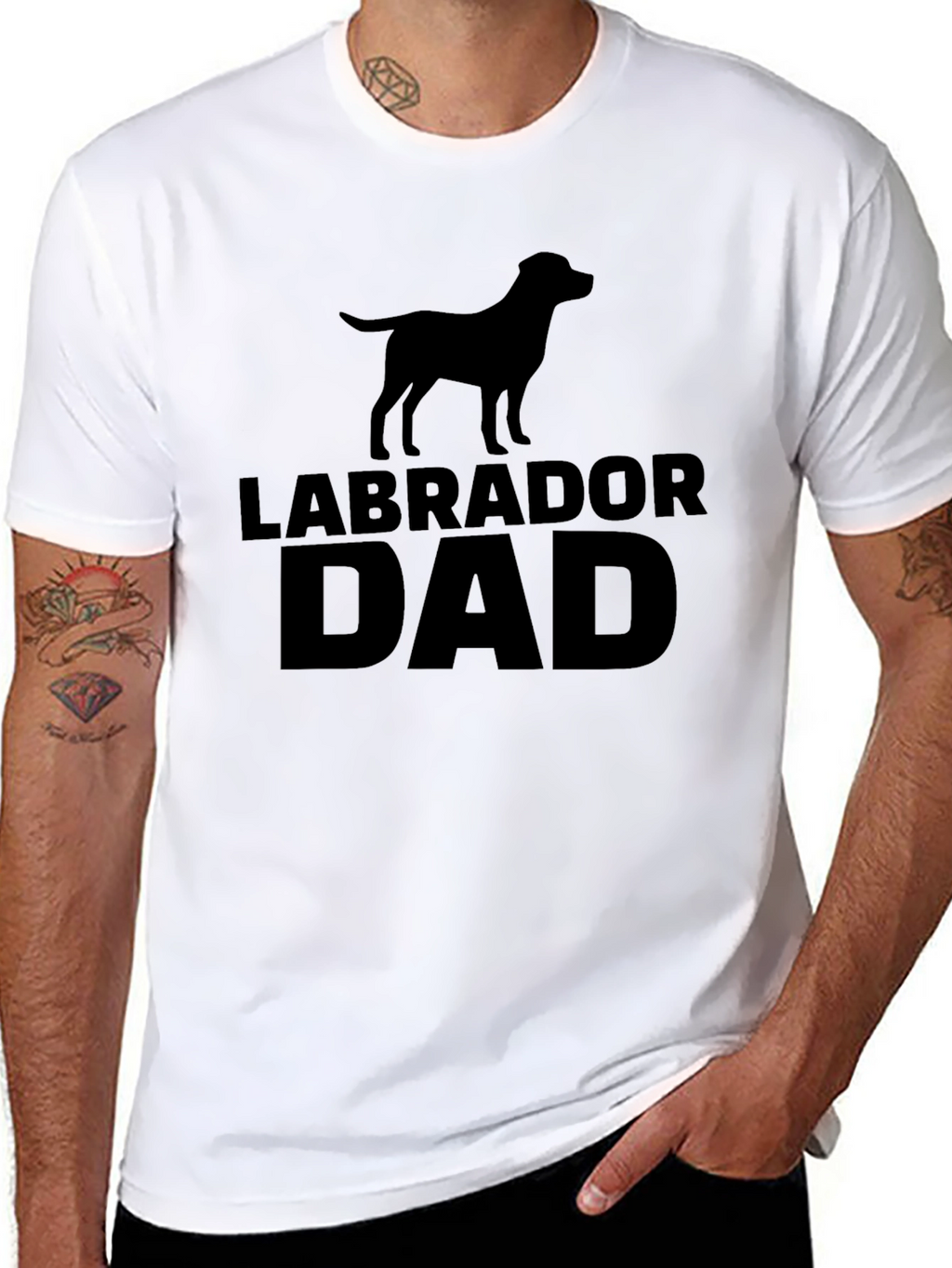 Labrador Dad Black T-Shirt
