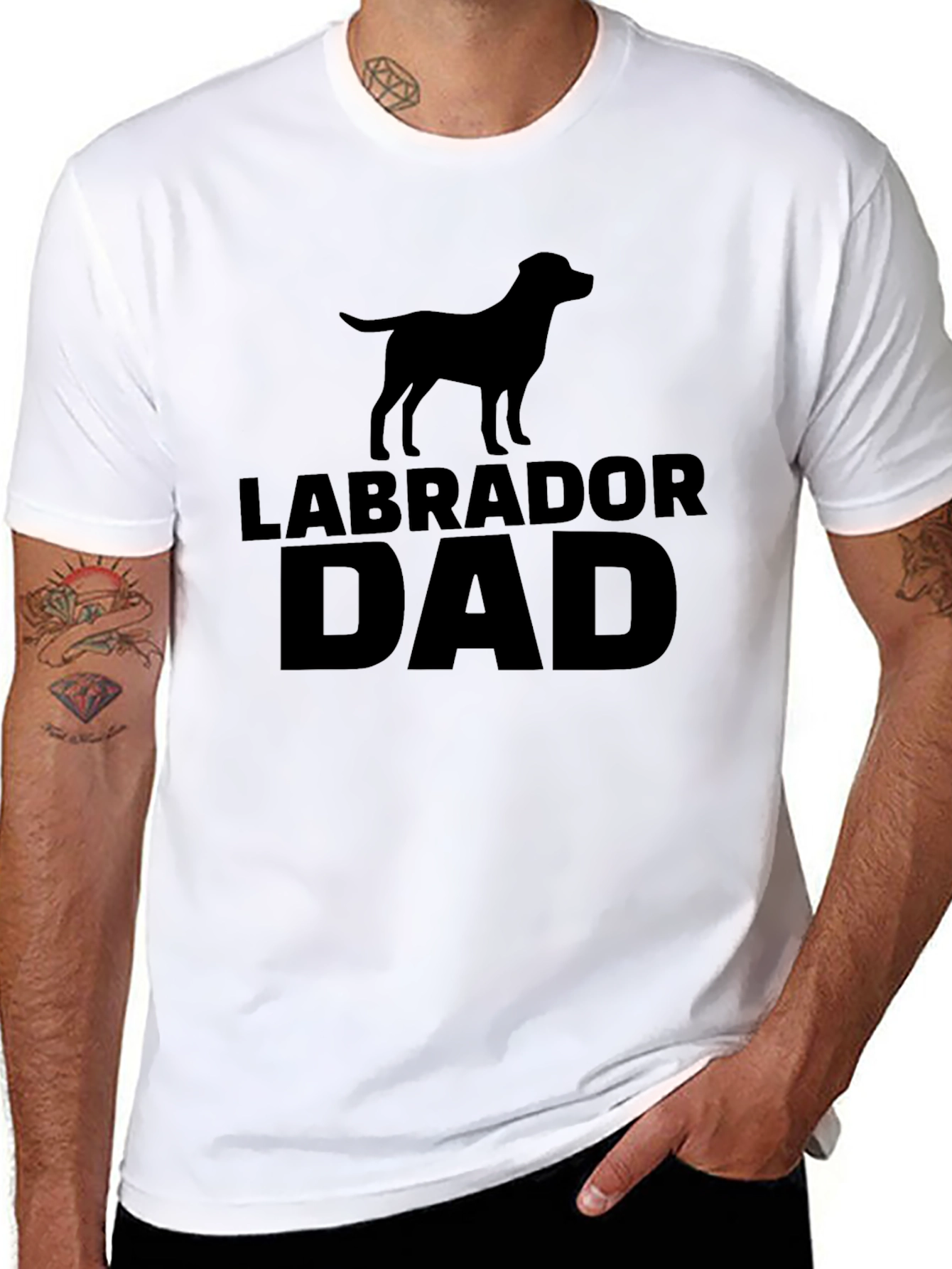 Labrador Dad Black T-Shirt
