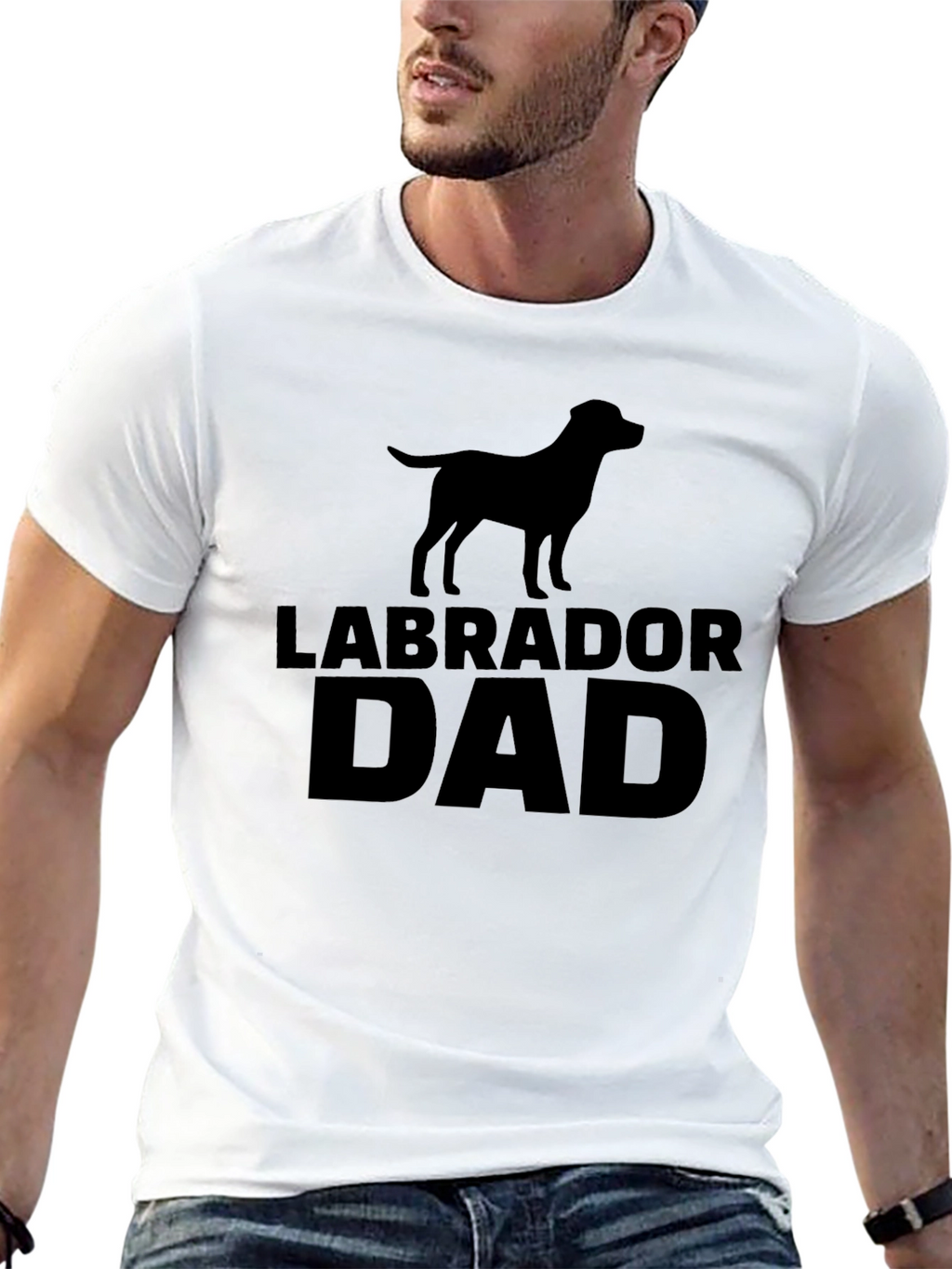 Labrador Dad Black T-Shirt